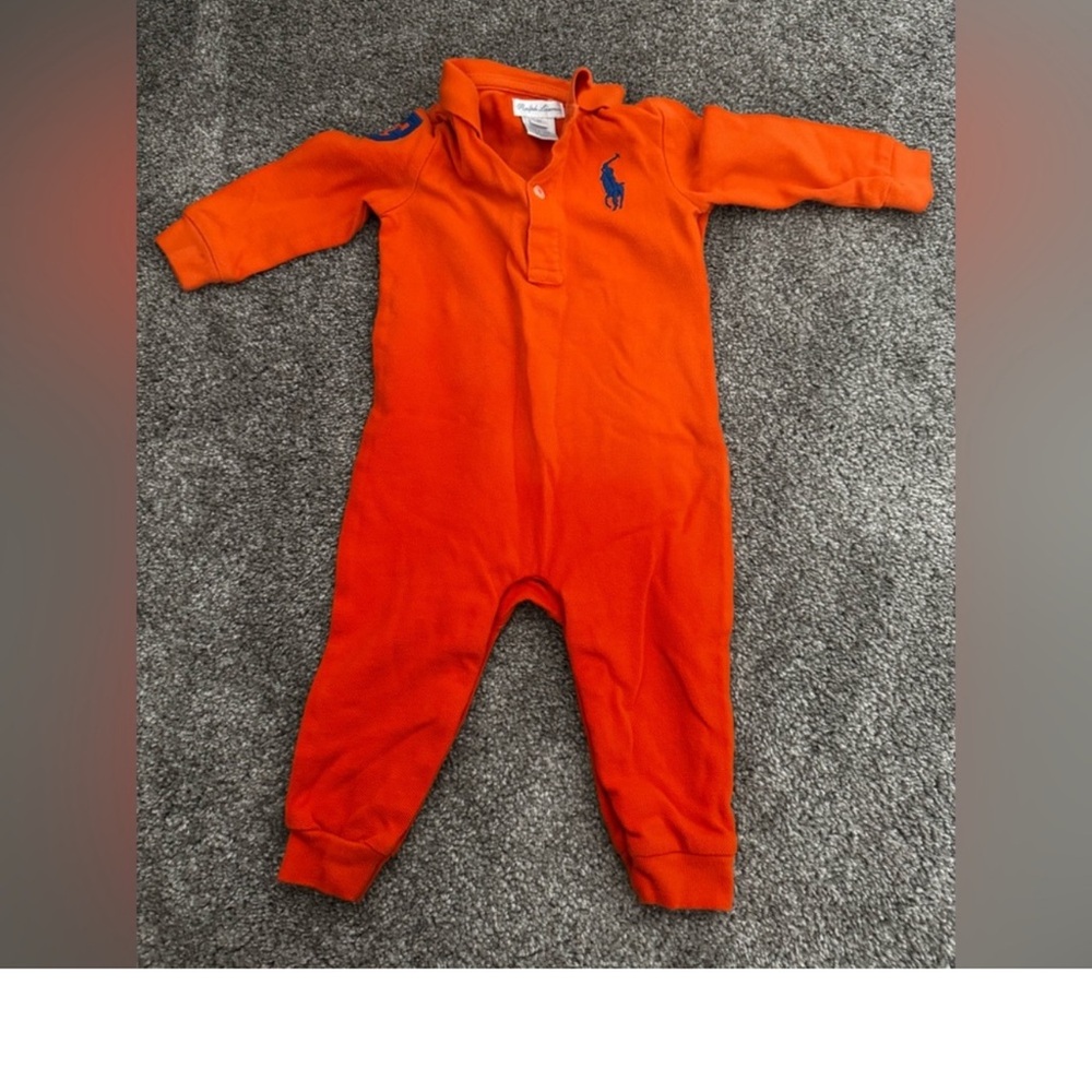 Authentic Ralph Lauren Orange Onesie